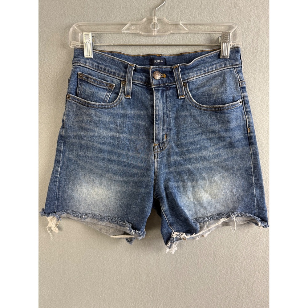 J.Crew Denim Shorts Women's 25 Frayed Hem High Rise